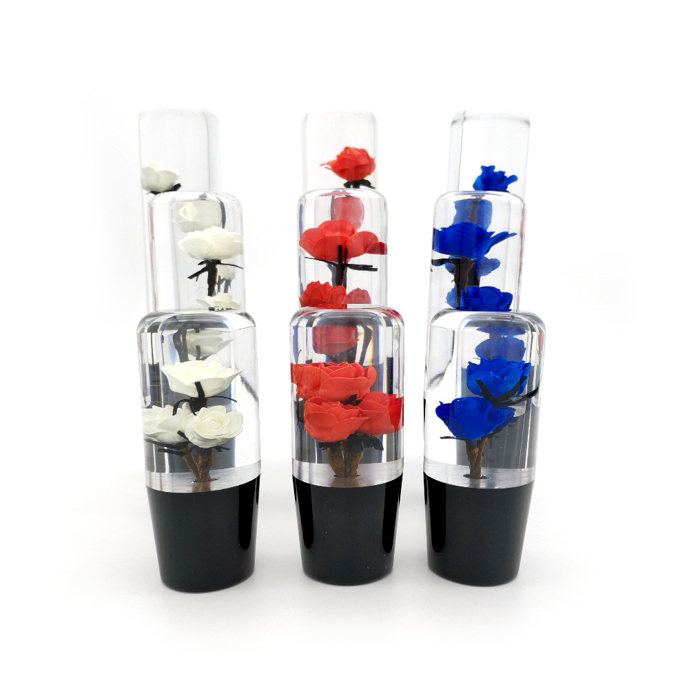 10/15/20CM Acrylic Crystal Rose Car Gear Shift Knob