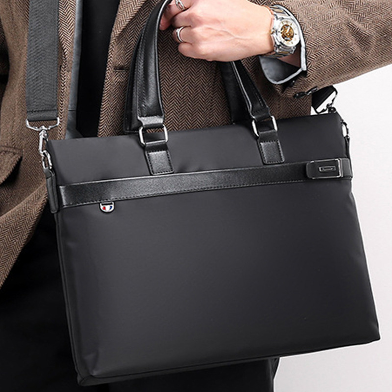 Cross-Border Business Portable Briefcase, Waterproof Oxford Cloth, Large Capacity, Wear-Resistant, 2026 New Model, Factory Direct Supply, Printable