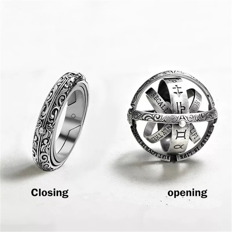 1 Piece Fashion Universe Alloy Plating Couple Rings display picture 3