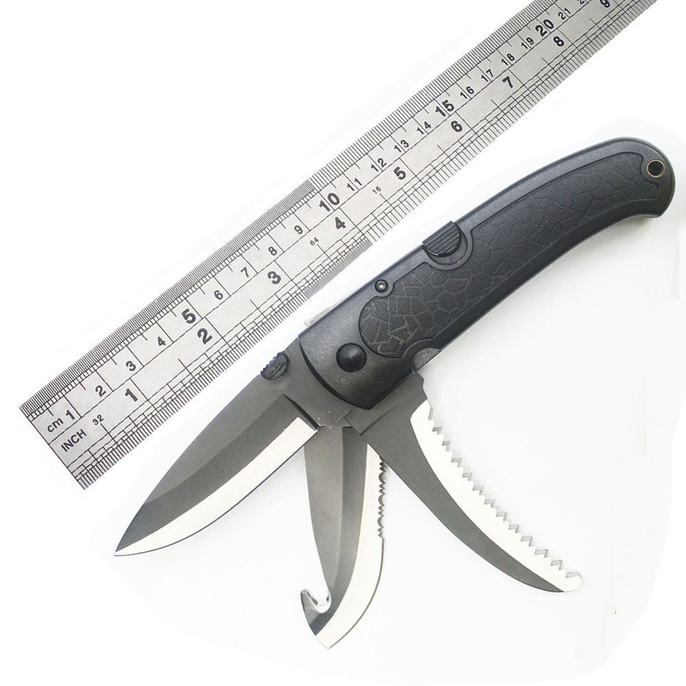 厂家供应跨境热销迷彩户外多功能刀带锯子开瓶器野营刀具露营工具