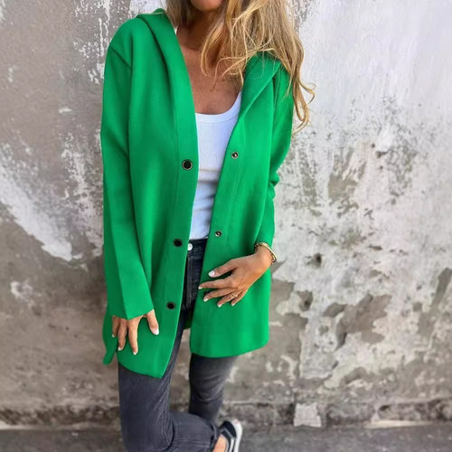 Cross-border Europe and America 2025 autumn and winter new Amazon AliExpress hot-selling fashion long-sleeved solid color jacket for women