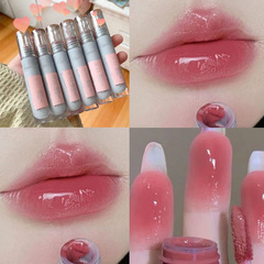 Glossy Lip Lacquer Pure Desire Grey Tube Lip Gloss Mirror Lip Color Affordable Student Girl Lipstick Domestic Cosmetics Recommendation Distribution
