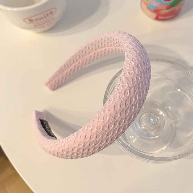 女性用のカラフルな高頭蓋スポンジヘッドバンド、多用途のヘアピンヘッドバンド、高級洗顔ヘアバンド、夏用ヘッドバンド|undefined