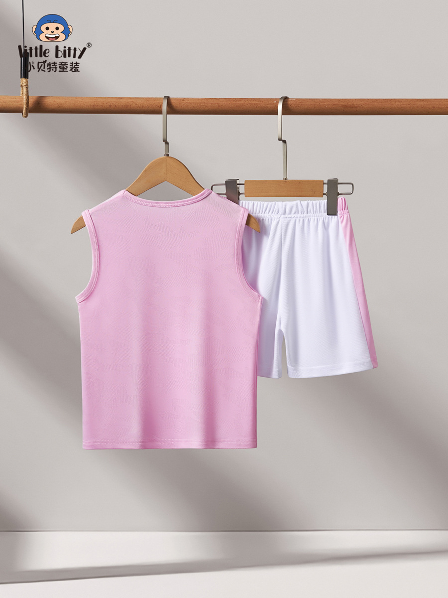 25 años de ropa deportiva infantil de verano pantalones cortos sin mangas ropa deportiva de niñas ropa deportiva de niños grandes ropa deportiva rápida seca