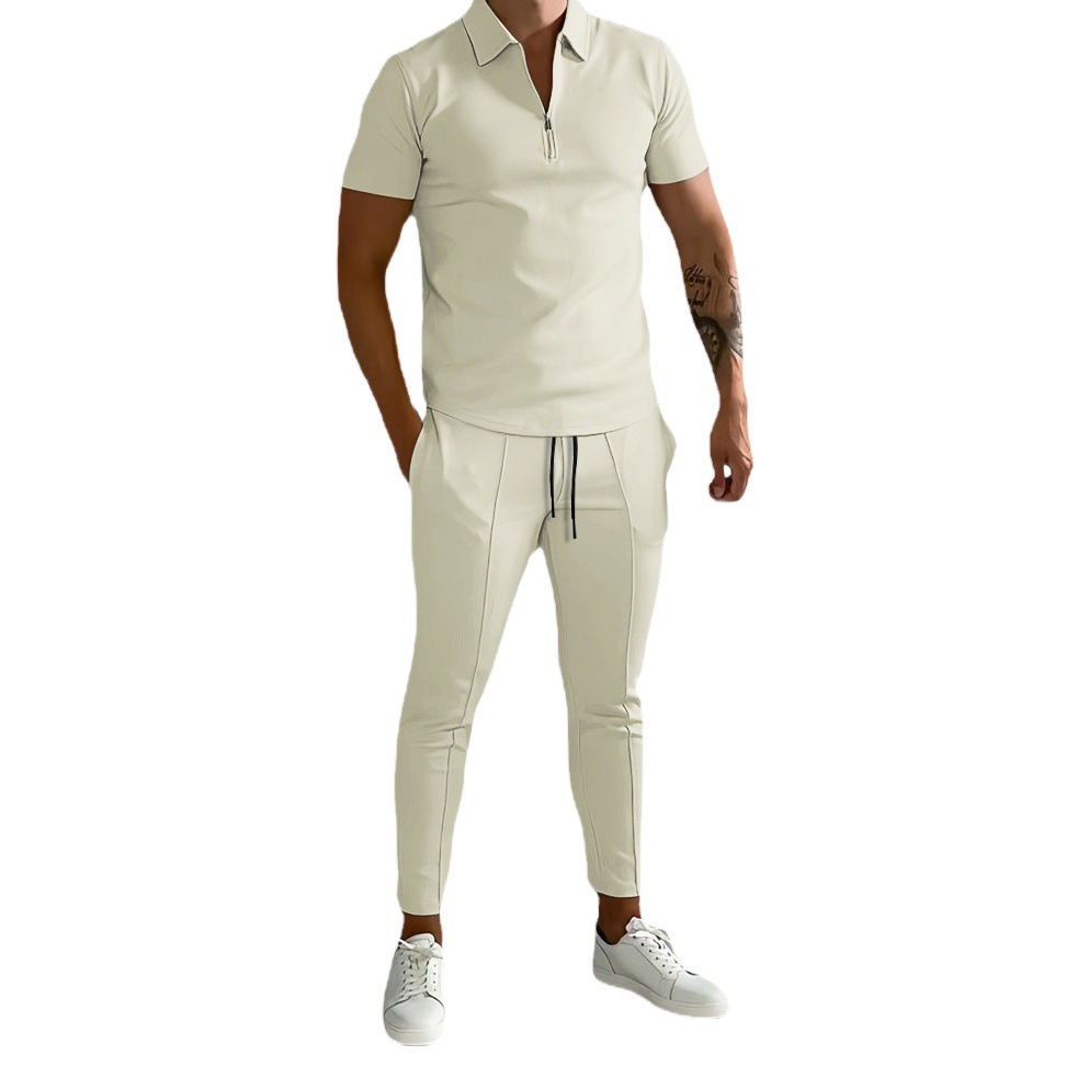 2023 estación europea y americana verano caliente transfronteriza Amazon ropa de hombre moda delgada juventud ocio traje deportivo