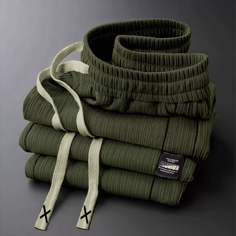 Источник производителя Летние тонкие ледяные штаны Мужские эластичные повседневные брюки свободные прямые холодные широкие ноги