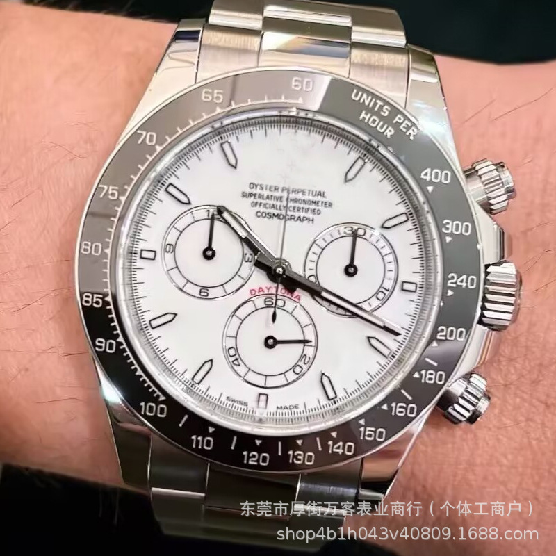 C Factory's New Vs Daytona 4131 Mechanical Watch Panda Daytona Stainless Steel Multi-Function Chronograph Waterproof Men's Watch C Factory's New Vs Daytona 4131 Mechanical Watch Panda Daytona Stainless Steel Multi-Function Chronograph Waterproof Men's Watch