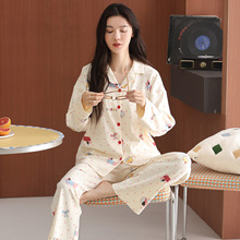 睡衣女款秋冬季2025新款纯棉长袖长裤可爱卡通少女家居服套装全棉