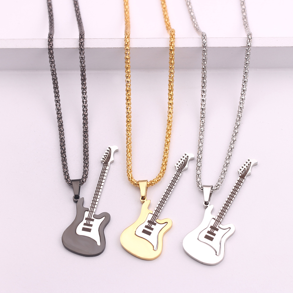 Pendant Necklace Classification Hip-hop Guitar Alloy Plating Men's Pendant Necklace