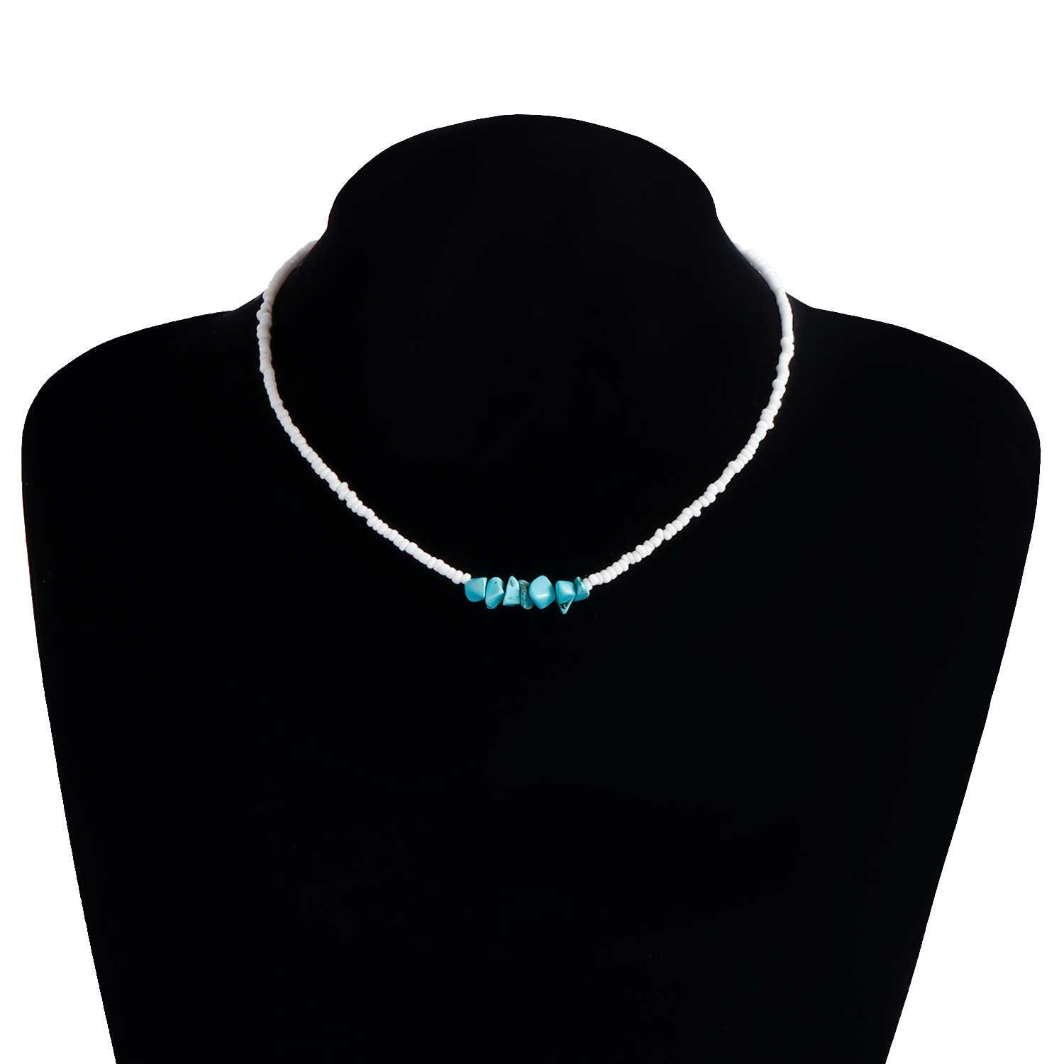 Lässig Einfacher Stil Geometrisch Künstlicher Kristall Saatperle Perlen Überzug Frau Halskette display picture 35