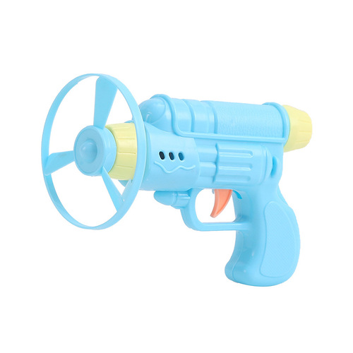 Children's gyro gun flying saucer gun gyro georotation gun pistol bamboo dragonfly flying wheel toy frisbee manufacturer wholesale
