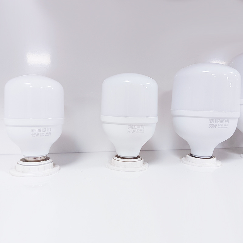 Bombilla LED E27 tornillo grande boca ahorro de energía hogar bolsa de plástico lámpara de bombilla de aluminio pequeño estilo blanco hilo B22 bombilla 50W