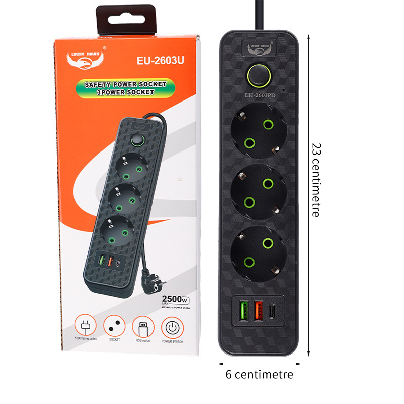 Negro y blanco USB TYPE-C Carga Oriente Medio África Indonesia Corea del Sur Polonia Placa de enchufe