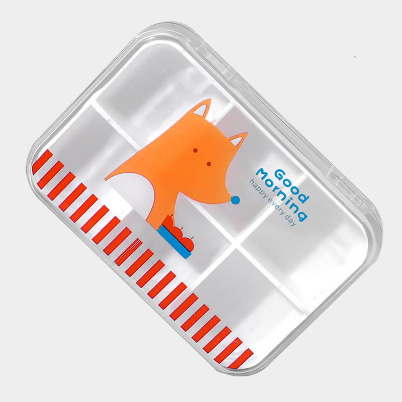 Bao Bao Bao Cartoon Student Flip Cover Portable Storage Box Travel Portable Storage Box Jewelry Small Objects Storage Box