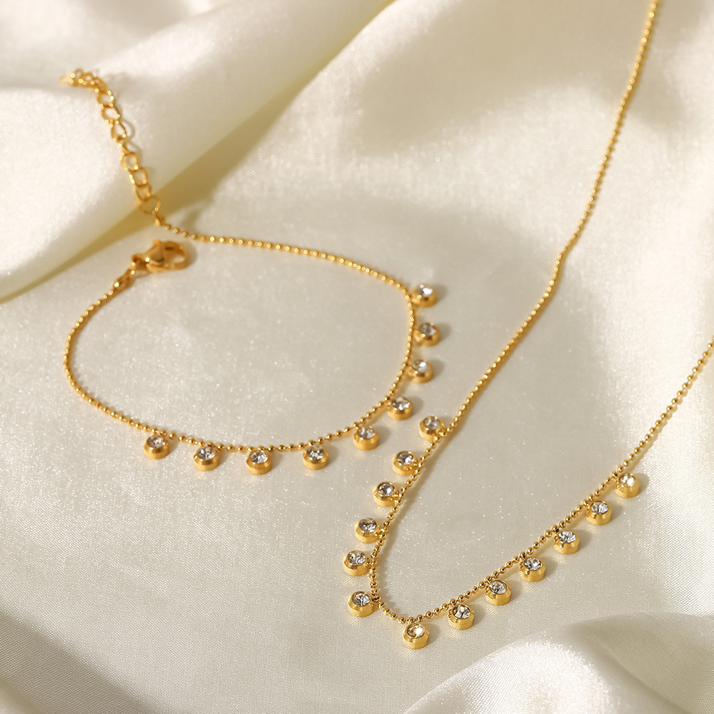 Fashion Geometric Stainless Steel Necklace Plating Stainless Steel Necklaces