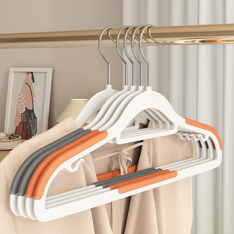 Household Clothes Hanger, Non-Marking, Non-Slip Clothes Rack, Anti-Shoulder Angle Plastic Double-Position Clothes Hanger, Wet and Dry Clothes Support