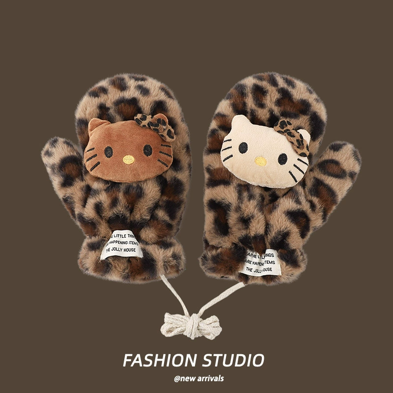 High quality gloves, winter velvet keep warm set for elementary school students