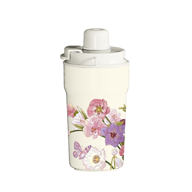 Shang 'en cerámica bebida directa taza de cerámica portable taza de cerámica creativa taza de cerámica portable taza de cerámica portable de flores