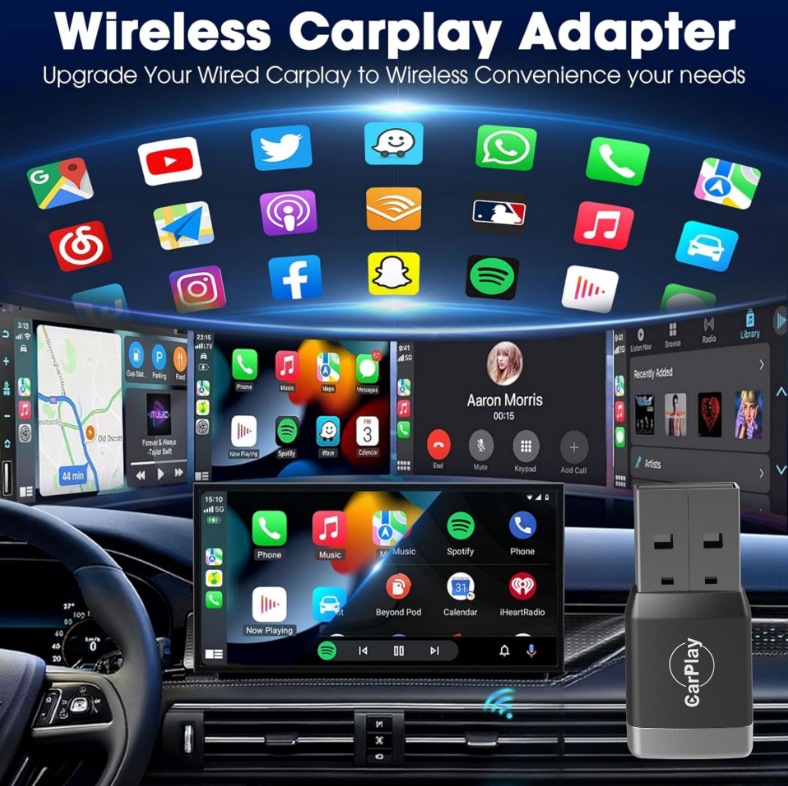 Wireless Carplay Car USB 2-in-1 Apple Android Auto 2-in-1 Screen Projection Overseas Youtube Interconnection