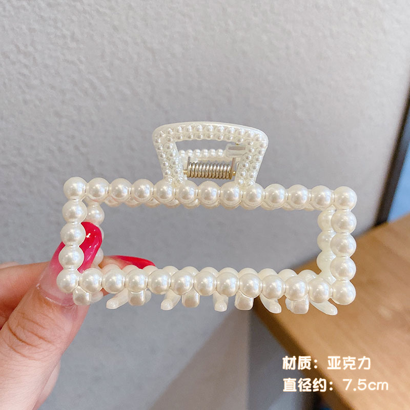韩式大号鲨鱼夹夏季新款女发饰奶咖色后脑勺发卡抓夹批发|undefined