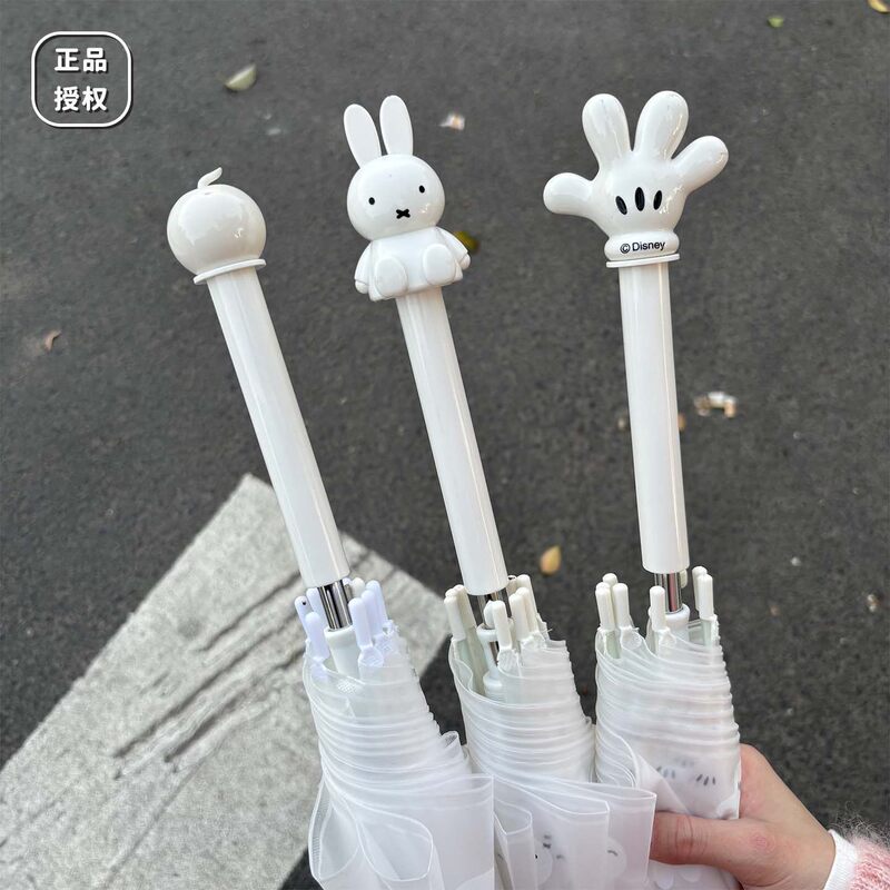 Disney Miffy Self-Depreciating Bear Officially Licensed Cartoon Umbrella with Mickey Long Handle, Rainproof, Cute, Creative, and Personalized Handle Disney Miffy Self-Depreciating Bear Officially Licensed Cartoon Umbrella with Mickey Long Handle, Rainproof, Cute, Creative, and Personalized Handle