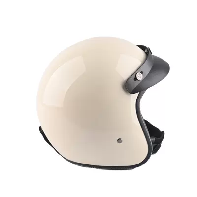2026 New Model 3C Certified Motosiklet kaskı (dəbilqə) - ivory-white-single-helmet-free-w-brown-mirror-hat-brim-face-towel-s