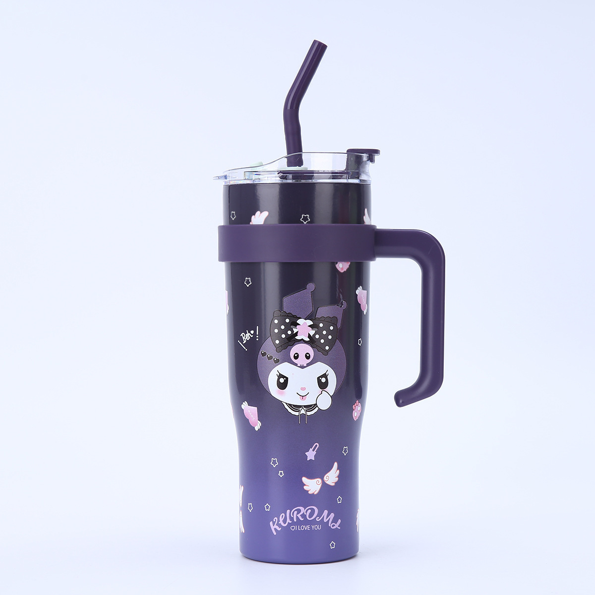 키티텀블러 핫 아이템 거대 40Oz 아이스컵 고급스러운 필수 신형 손잡이 스트로컵 차량용 이미지 6