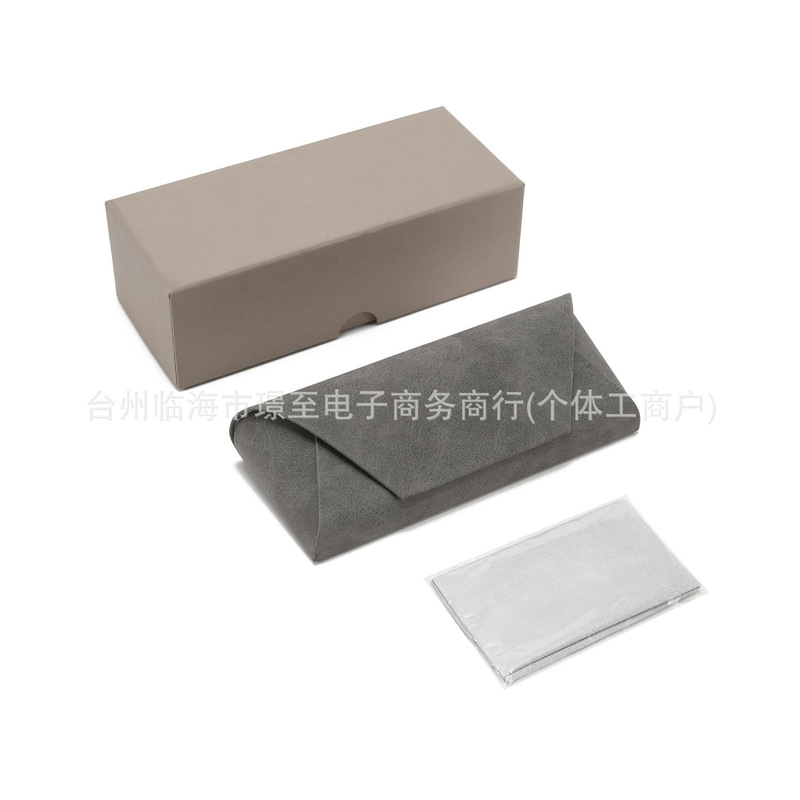 Glasses Case Custom Set Heaven and Earth Cover Anti-stress Sunglasses Leather Handmade Magnetic Cowhide Myopia Sunglasses Storage