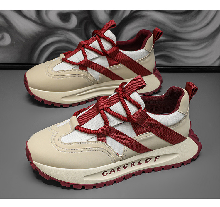 Herren neue Frühjahr neue dicke Sohlen vielseitig Sport und Freizeit Papa Herren Erhöhung verschleißfest und atmungsaktiv_voghion.com