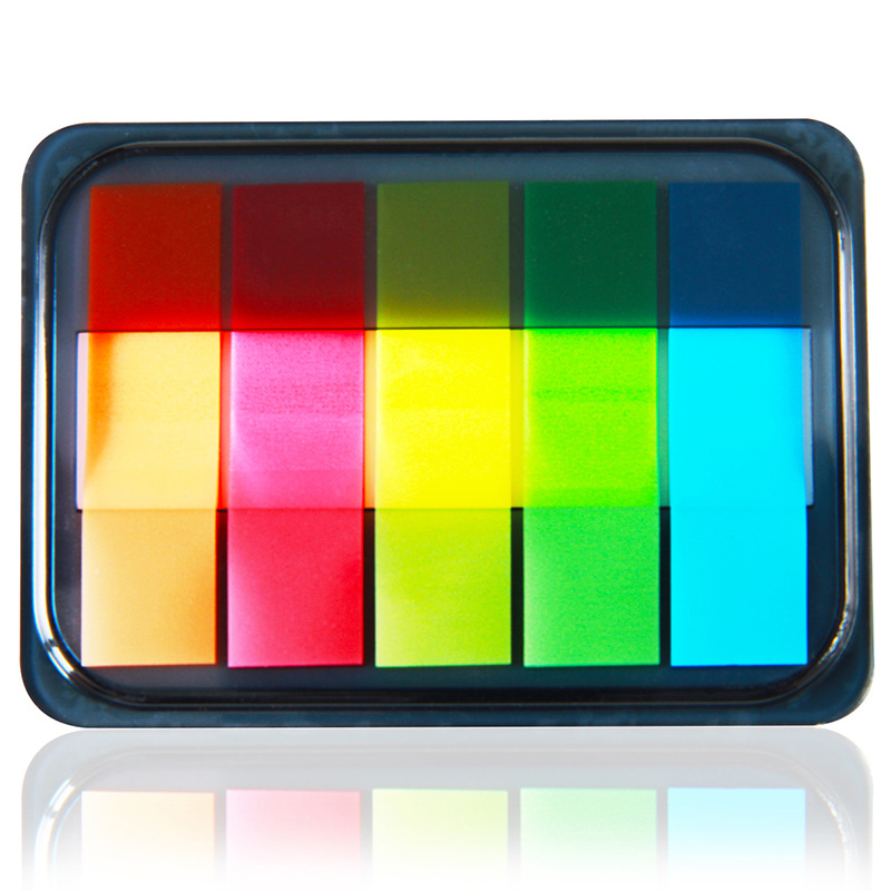 Etiqueta transparente de color arco iris N veces pegado post-it papelería creativa extracción tipo marcador de notas image 5
