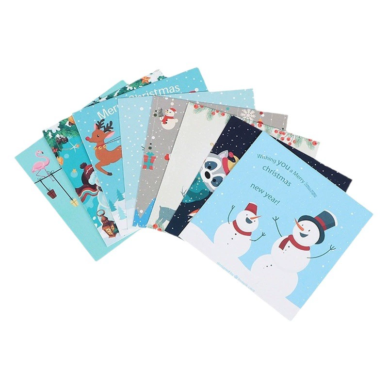 Новый мультфильм Рождественская открытка на заказ творческий подарок праздник спасибо, обратите внимание на открытку мини-благословение маленькая открытка на заказ