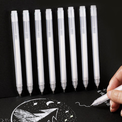 Schutz Art Gouache Highlighter, Minimalist Style Drawing Pen, Liner Neutral Pen DIY Handmade Journal White Highlighter
