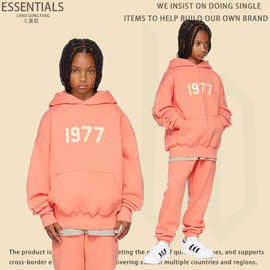 ESSENTIALS儿童秋冬加绒休闲童装男童女童新款卫衣中小童套头衫