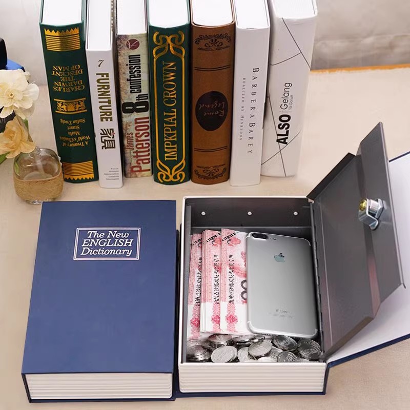 Book safe password box with lock small lock cabinet small money box…