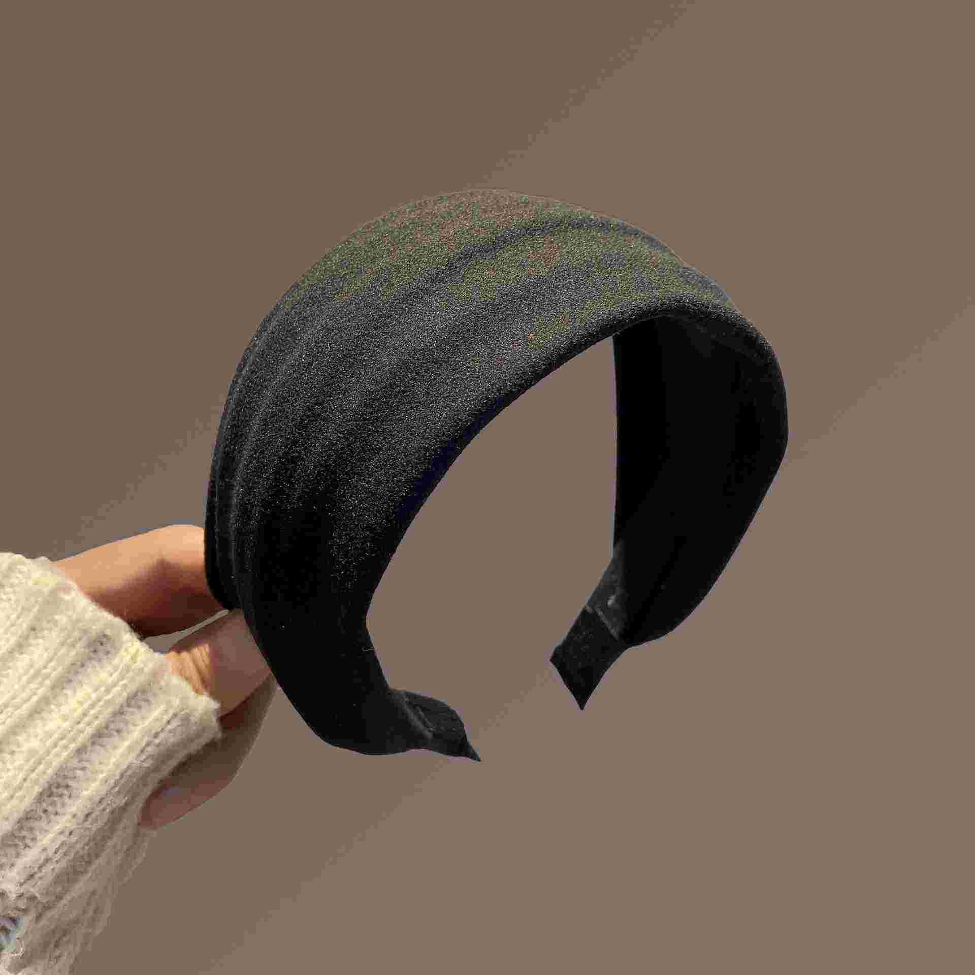 Black suede headband