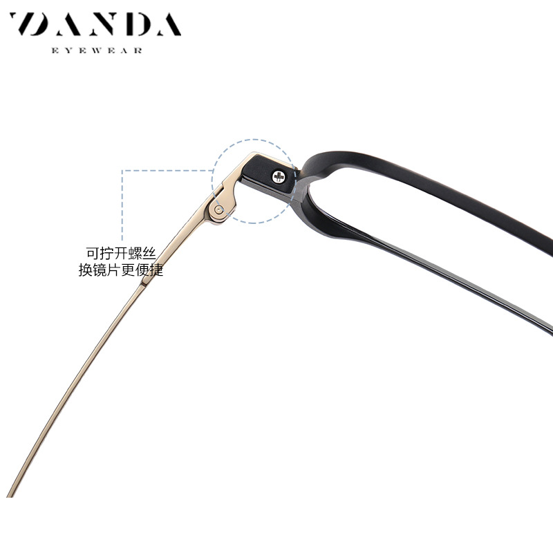 El nuevo marco de gafas de titanio puro del fabricante YJ2015 caja de aluminio y magnesio gafas ultraligeras bola abierta se puede equipar con marco de gafas de miopía