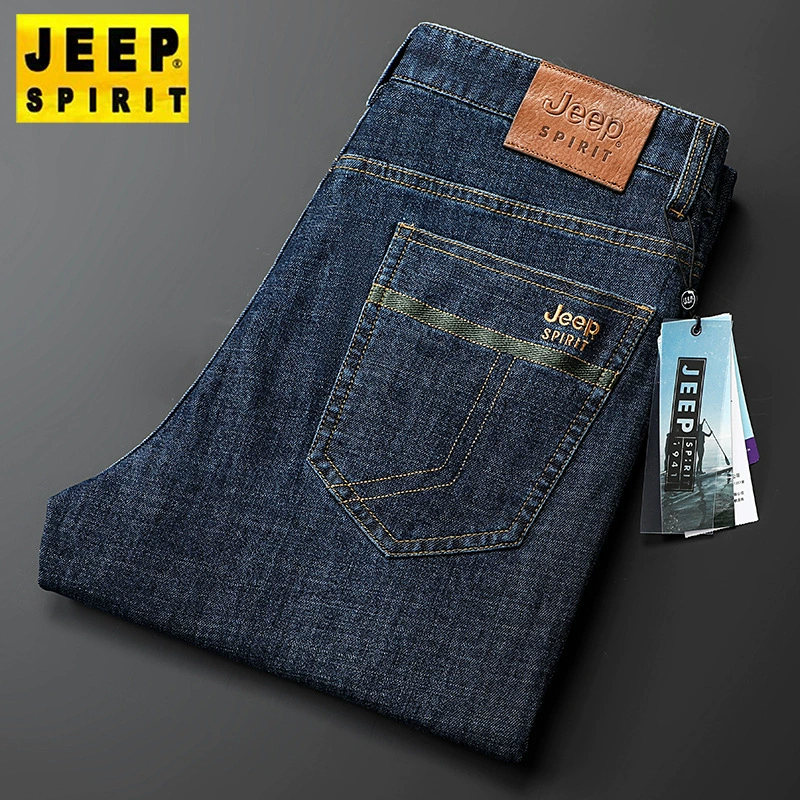 Демисезонные брюки JEEP SPIRIT, свободные прямые джинсы, универсальные штаны, свободный прямой крой