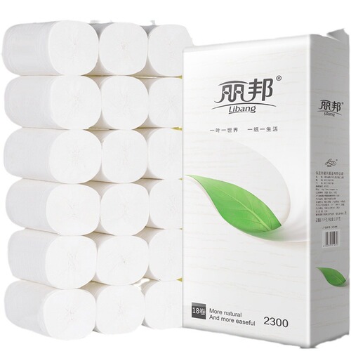 Libang roll paper one leaf 5-layer coreless toilet paper 18 large rolls 2300g household affordable paper towels one piece drop shipping