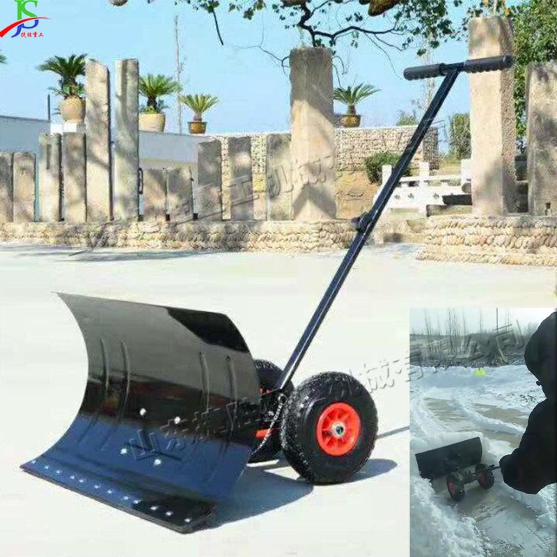 Pala de nieve con ruedas portátil mano empuje comunidad carretera nieve pala invierno al aire libre nieve pala nieve herramienta
