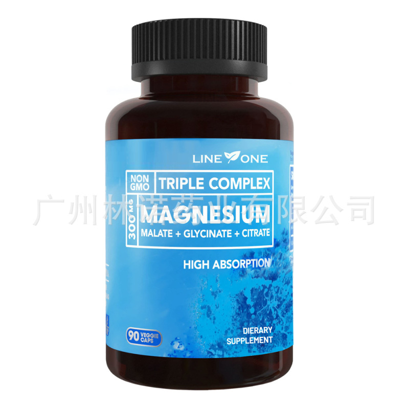 マグネシウム複合体 300mg、リンゴ酸+グリシン酸+クエン酸、90カプセル|undefined