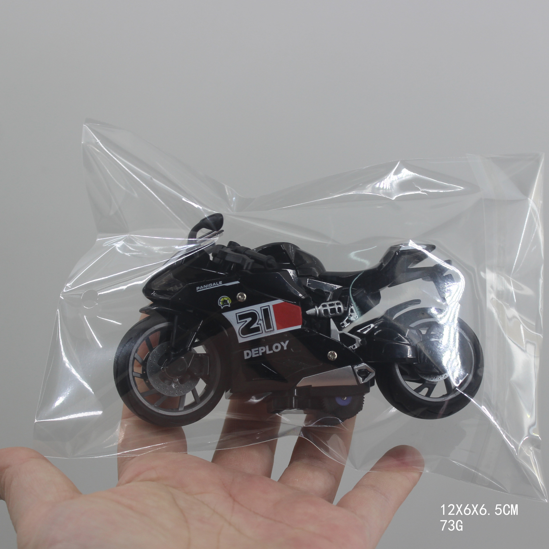 【73G】OPP 가방 H7788--1 Du 검정 시뮬레이션 오토바이 모델 12*6*6.5CM