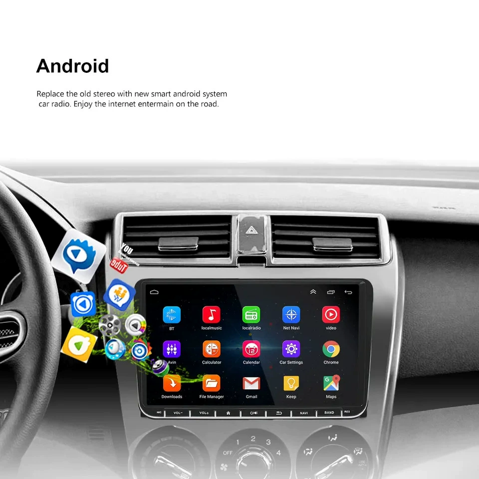 9-дюймовая универсальная Android-навигация для VW, MP5-плеер 2DIN, навигация с Bluetooth
