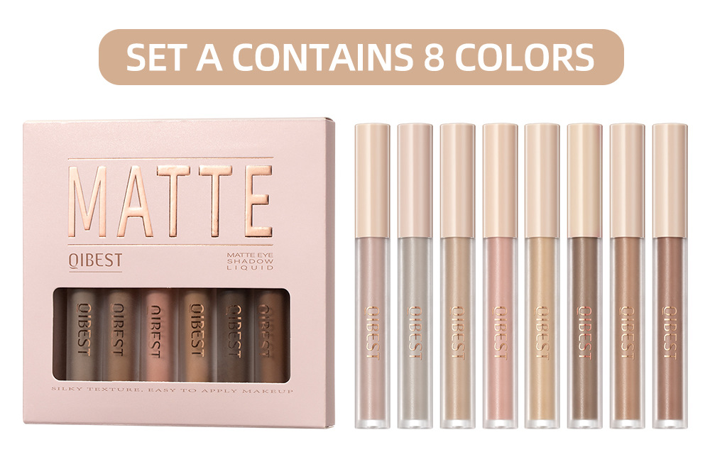 QIBEST Matte liquid Eyeshadow Liquid, with a misty look, accentuates the face in nude and earth tones. It's a three-dimensional eye and cheek set Application Scenario