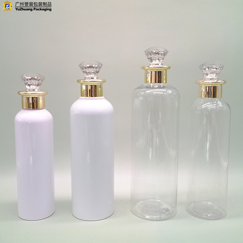 24-tooth transparent round-shoulder essence cream bottle 120/150/300ml high-end cosmetic wholesale refilling bottle