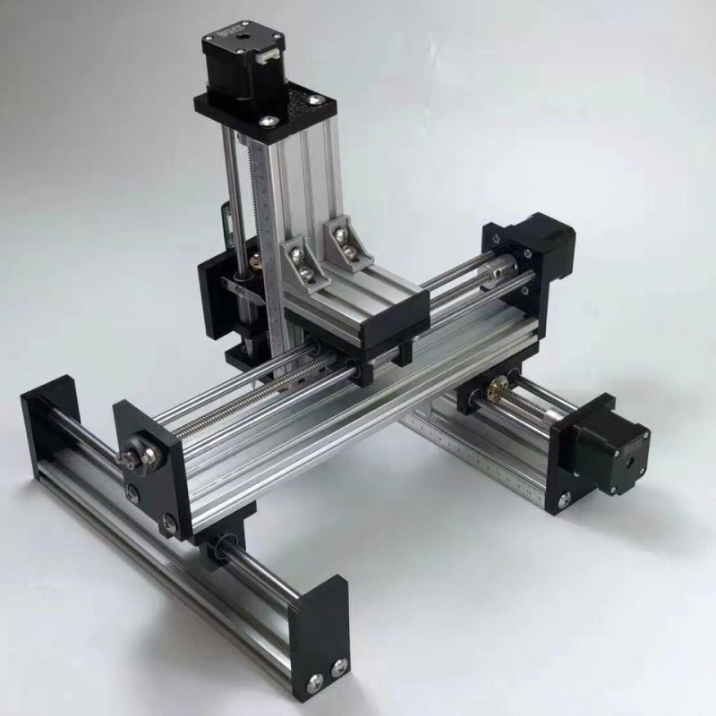 同步带直线模组滑台,步进电机直线导轨滑台三轴十字丝杆滑台模组