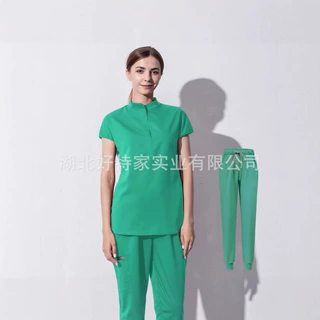 高端手术服牙科手术室洗手衣弹力女刷手服医生护士口腔工作服套装