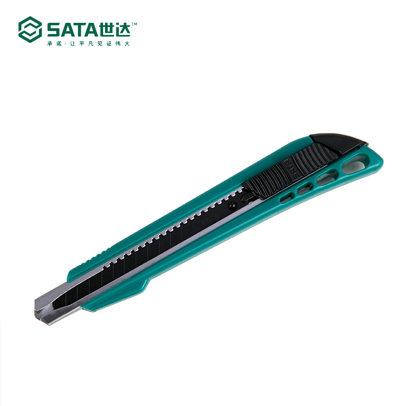 世达美工刀多用途家用工业塑柄推钮美工刀橡塑柄推钮塑柄旋钮