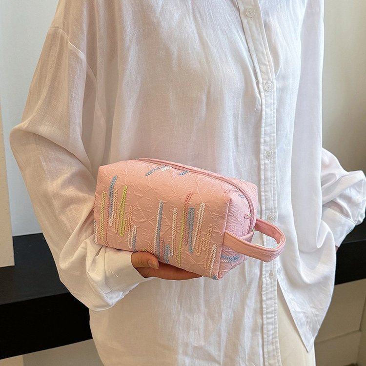 Bolsa de maquillaje 2024 nueva bolsa de almacenamiento de gran capacidad, bolsas de lavado portátiles, bolsas de lápiz, bolsas de papelería para estudiantes