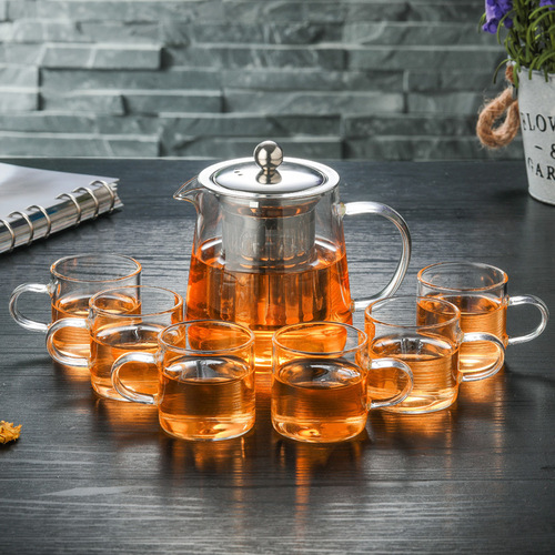 Stainless steel inner pot glass teapot electric ceramic teapot borosilicate glass flower tea pot Gongfu tea set