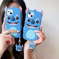 Cute Hands-On Stitch Apple 11 Compatible iPhone 12/13 Pro Max Phone Case XS Max Drop-Resistant XR